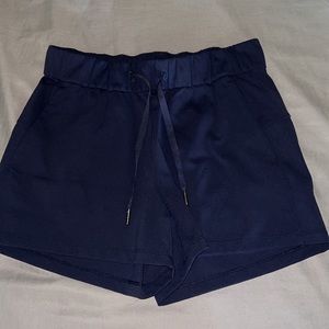 Lululemon Navy Stretch High-Rise Shorts